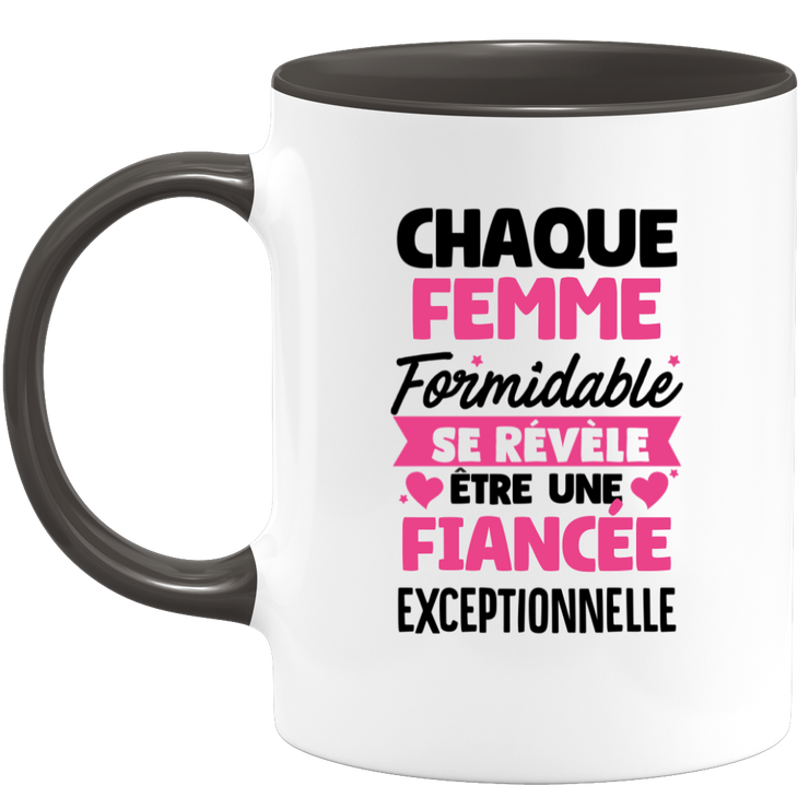 quotedazur - Mug Chaque Femme Formidable Révèle Être Une Fiancée Exceptionnelle - Cadeau Future Fiancée - Surprise Annonce Grossesse Garçon/Fille Naissance Bébé Gender Reveal