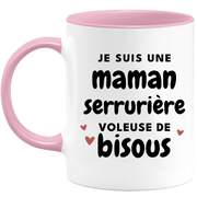 quotedazur - Mug I Am A Locksmith Mom Thief Of Kisses - Original Mother's Day Gift - Gift Idea For Mom Birthday - Gift For Future Mom Birth