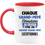 quotedazur - Mug Chaque Grand-Pépé Formidable Se Révèle Être Un Arrière-Grand-Pépé Exceptionnel - Cadeau Futur Arrière-Grand-Pépé - Surprise Annonce Grossesse Garçon/Fille Naissance Bébé Gender Reveal