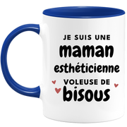 quotedazur - Mug I Am A Beautician Mom Thief Of Kisses - Original Mother's Day Gift - Gift Idea For Mom Birthday - Gift For Future Mom Birth