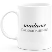 quotedazur - Mug Madame L'Assistante Maternelle - Cadeau Pour Assistante maternelle - Cadeau Personnalisé Pour Femme - Cadeau Original Anniversaire Ou Noël