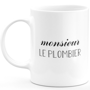 quotedazur - Mug Monsieur Le Plombier - Cadeau Humour Métier Travail  - Idée Cadeau Plombier Pot De Départ Chef Mutation - Tasse Cadeau Retraite Noël Au Bureau