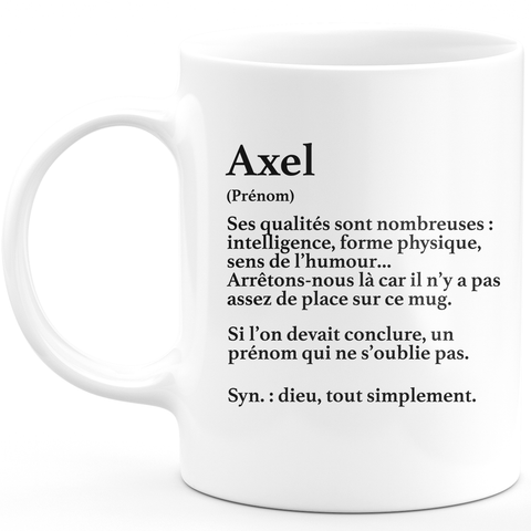 mug définition prénom cadeau Aksel - Ceramike